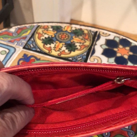 Talbots coral red wristlet small purse - Picture 6 of 8